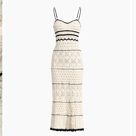 Paros Crochet Eyelet See
Through Midi Dress - Picture 1 of 3